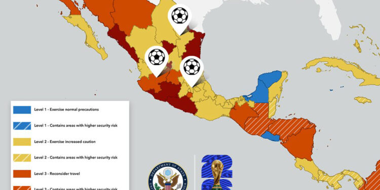 Embajada de Estados Unidos alerta sobre viajes a Sinaloa durante el Mundial 2026