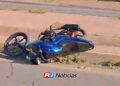 Motociclista de nombre Flor “N”  derrapa a la altura de El Pozole
