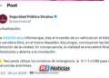 Reabren la carretera libre Mazatlán–Escuinapa tras retirar vehículo incendiado