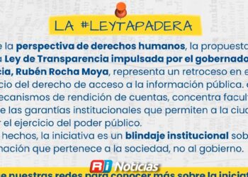 “Ley Tapadera” en Sinaloa podría ocultar gastos y contratos públicos: RECIAS