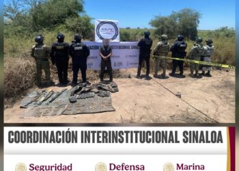 Detienen a 3 civiles, armas y un vehículo con reporte de robo en Navolato