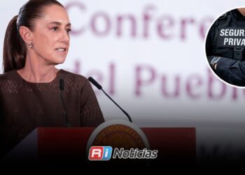 Sheinbaum desmiente presencia de guardia armado tras caída de reportera en la mañanera