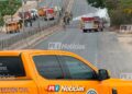 Se incendia pipa cargada de gas en la salida sur de Mazatlán
