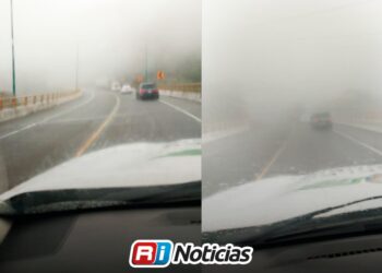 Neblina y lluvia reducen visibilidad en autopista Mazatlán–Durango; piden extremar precauciones