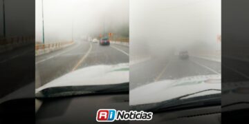 Neblina y lluvia reducen visibilidad en autopista Mazatlán–Durango; piden extremar precauciones