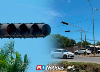 Semáforos descompuestos; peligro latente sobre la Juan Pablo Segundo y Río Piaxtla