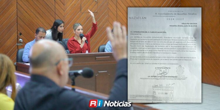 Estrella Palacios solicita licencia temporal a la alcaldía de Mazatlán