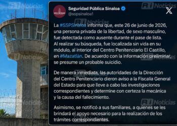 Localizan sin vida a interno del penal de El Castillo en Mazatlán; investigan probable suicidio