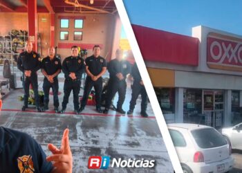 Por “Sucios y sudados” Bomberos denuncian que OXXO en Hermosillo les negó el acceso tras atender un incendio
