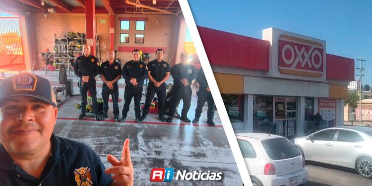 Por “Sucios y sudados” Bomberos denuncian que OXXO en Hermosillo les negó el acceso tras atender un incendio