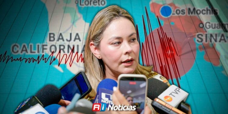 Gobernadora activa protocolos de Protección Civil tras sismo con epicentro al suroeste de Guasave