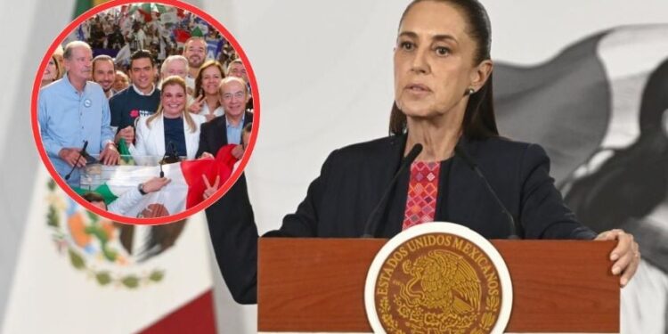 Sheinbaum cuestiona a la oposición tras reaparición de Fox y Calderón: “¿Cuáles son los nuevos cuadros de la derecha?”