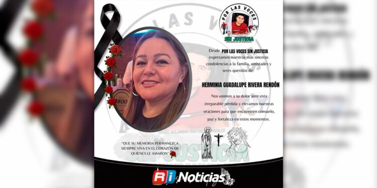 Confirman fallecimiento de Herminia Guadalupe Rivera Rendón; fue localizada sin vida tras tener ficha de búsqueda
