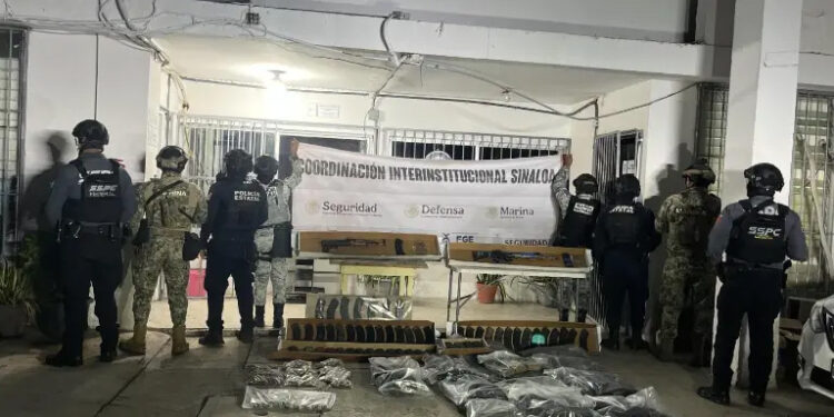 Asegura Marina explosivos, armamento y droga en operativos realizados en Mazatlán y Elota
