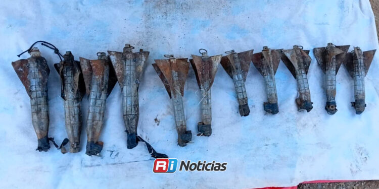 Destruyen 11 explosivos adaptados para drones asegurados en la zona rural de Mazatlán
