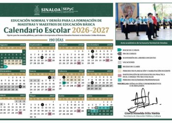 Ciclo escolar 2026-2027 iniciará el 31 de agosto en Sinaloa