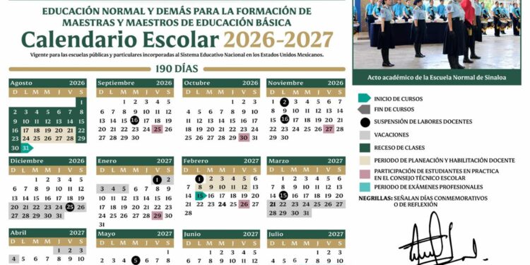 Ciclo escolar 2026-2027 iniciará el 31 de agosto en Sinaloa