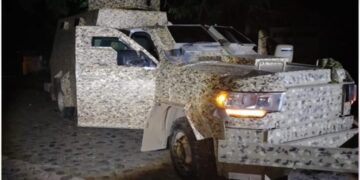 Aseguran ametralladora calibre .50 y dos vehículos blindados en Concordia