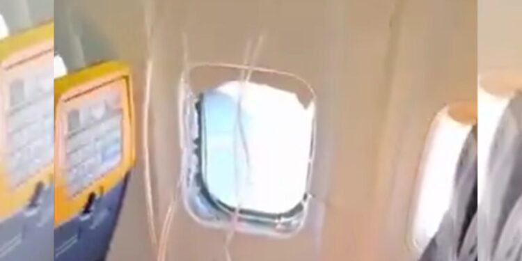 VIDEO: ventanilla se rompe y pasajero casi es succionado en pleno vuelo
