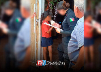 Localizan sana y salva a niña de 5 años que deambulaba sola en la invasión Canaco