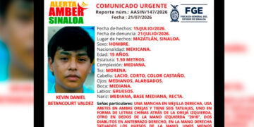 Activan Alerta Amber por desaparición de adolescente de 15 años en Mazatlán