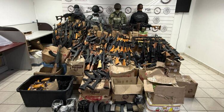 Aseguran 81 armas largas y casi 275 mil cartuchos durante operativo en Sonora