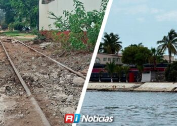 Tren se descarrila cerca del embarcadero de la Isla de la Piedra en Mazatlán