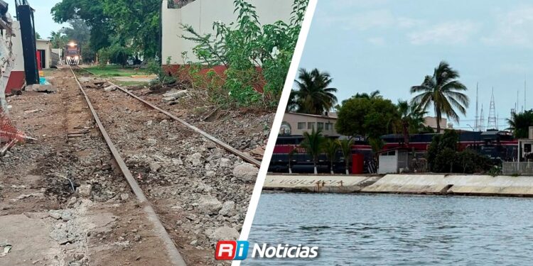 Tren se descarrila cerca del embarcadero de la Isla de la Piedra en Mazatlán