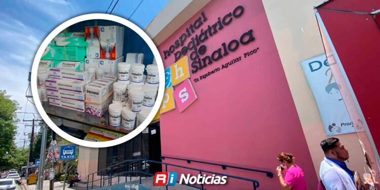Hospital Pediátrico de Sinaloa registra abasto de medicamentos de entre 70 y 75%