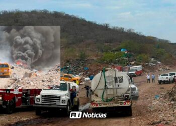 Tras más de una semana de labores, incendio en el basurón de Mazatlán está casi extinguido al 100%: PC