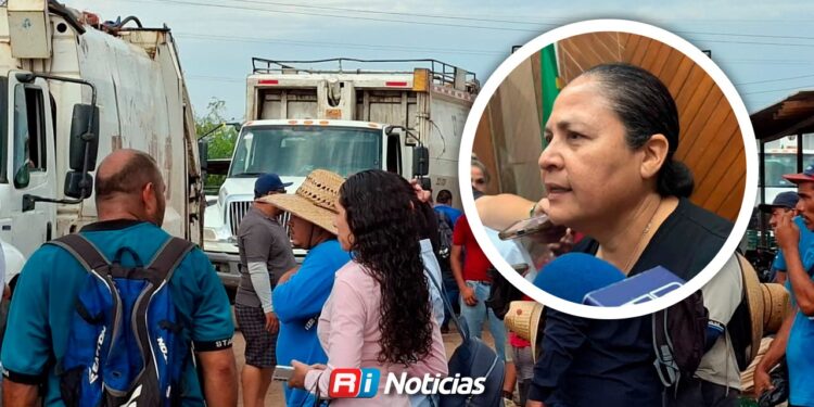 Alcaldesa de Mazatlán se compromete a solucionar demandas de trabajadores de Aseo Urbano tras paro de labores