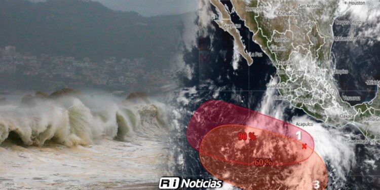 Conagua vigila dos zonas de baja presión; Una podría convertirse en el ciclón tropical Elida este día