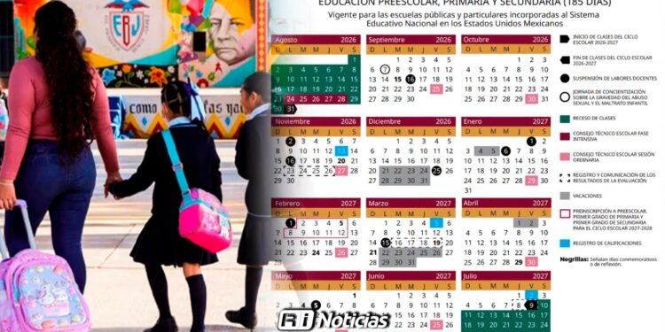 Calendario escolar 2026-2027 de la SEP plantea vacaciones de invierno del 21 de diciembre al 7 de enero