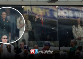 Claudia Sheinbaum asiste a la final del Mundial 2026 junto a Donald Trump y Mark Carney