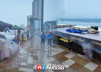 Lluvias también afectan las ventas de comerciantes en las playas de Mazatlán