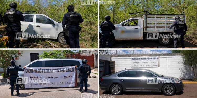 Grupo Interinstitucional recupera cuatro unidades con reporte de robo en Culiacán y Escuinapa