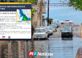 ATENCIÓN: Prevén lluvias ligeras en Mazatlán y oleaje elevado de hasta tres metros
