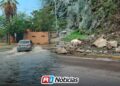 Lluvias matutinas provocan inundaciones y deslave en Mazatlán
