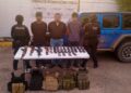 Detienen a 3 civiles armados; asegura armas largas y más de 600 cartuchos en Angostura