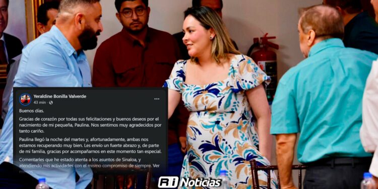 Gobernadora de Sinaloa informa el nacimiento de su bebé y envía mensaje a la ciudadanía