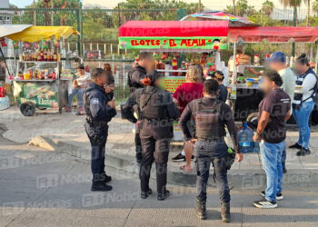 Conflicto entre comerciantes semifijos en la Av. Del Mar moviliza a la Policía Municipal