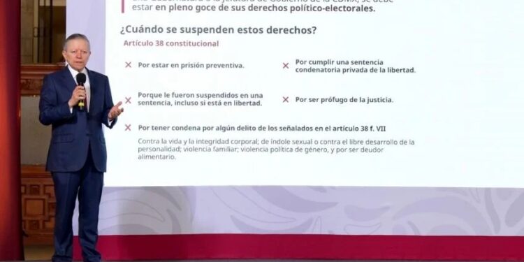 Orden de aprehensión no basta para impedir una candidatura a la presidencia, aclara Arturo Zaldívar