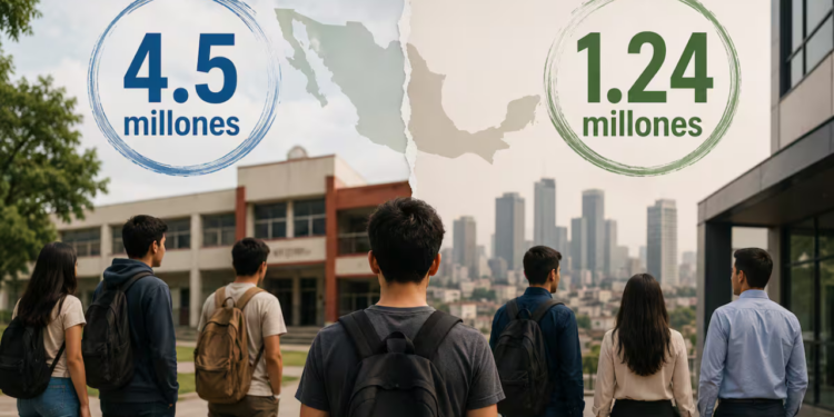La cifra de jóvenes que buscan trabajo en México cayó 53% desde 2020, mientras 4.5 millones están fuera de la escuela y el empleo