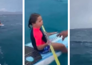 Niña flotaba a un kilómetro de tierra, sin salvavidas y en tabla de paddle en La Paz