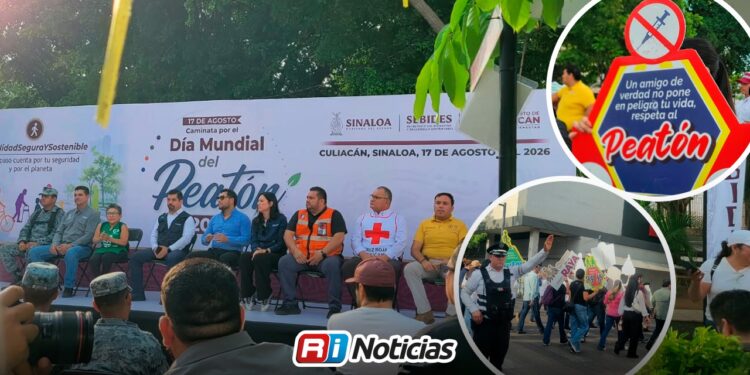 Sinaloa impulsa respeto al peatón con caminata por seguridad vial