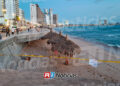 Continúan cerrados accesos a playas de Mazatlán por presencia de cocodrilo; turistas ignoran restricciones