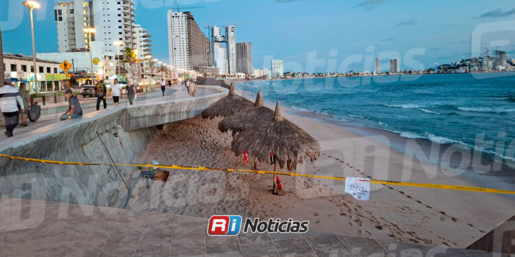 Continúan cerrados accesos a playas de Mazatlán por presencia de cocodrilo; turistas ignoran restricciones
