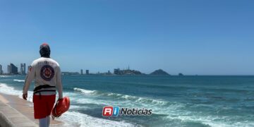 Cierran accesos de playa de Mazatlán por presencia de cocodrilo en la zona