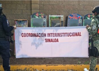 Grupo Interinstitucional asegura cinco máquinas tragamonedas en Costa Rica, Culiacán