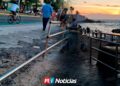 Reportan corte de barrotes en reja de protección entre el Malecón y Playa Pinitos
